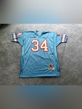 Houston Oilers Jersey Mens Size 54 NFL Football Earl Campbell Mitchell & Ness